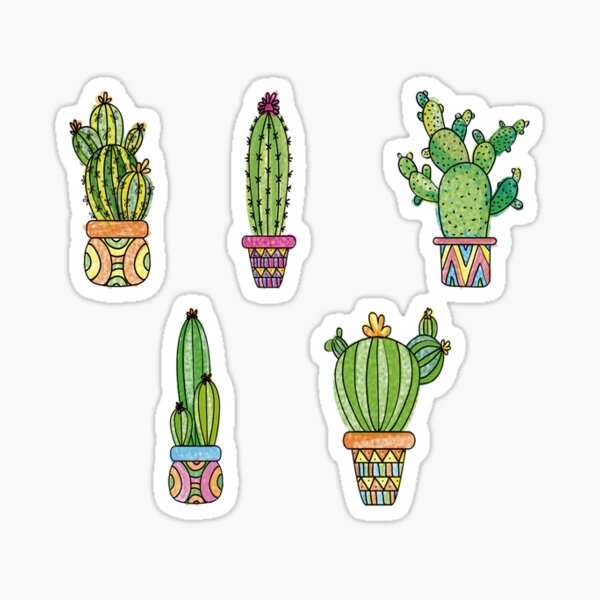 Simple Cacti Sticker for Sale by savkat