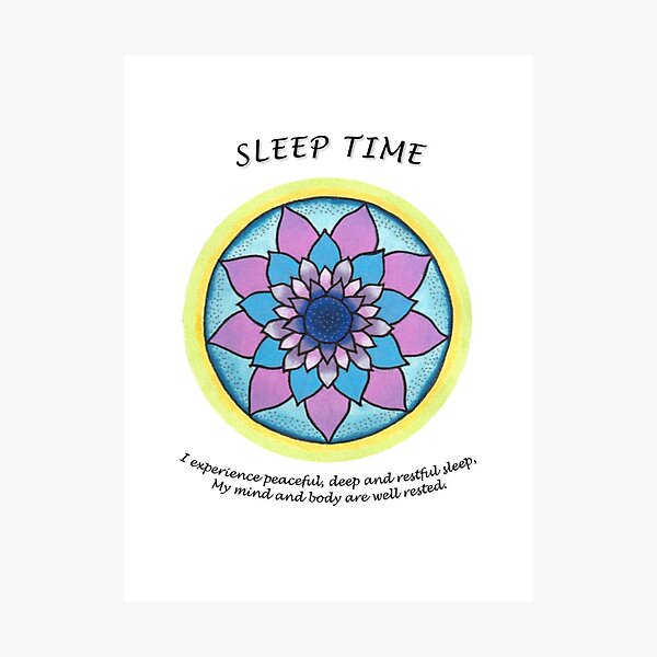 Sleep time Mandala (affirmation) Photographic Print