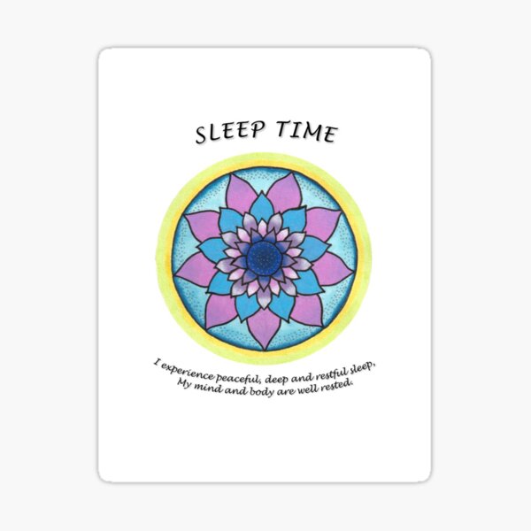 Sleep time Mandala (affirmation) Sticker