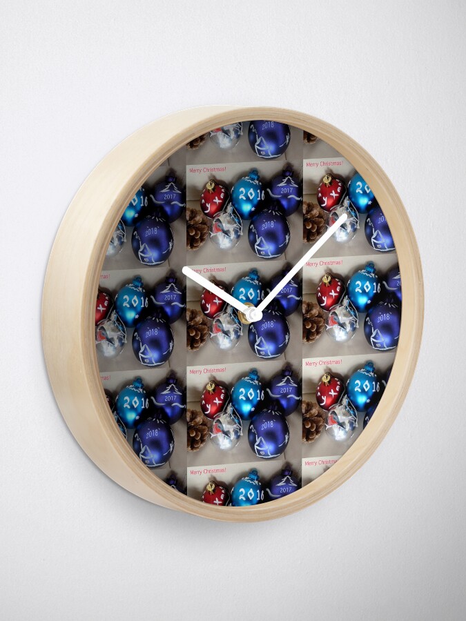 Alternate view of Christmas bubbles Clock