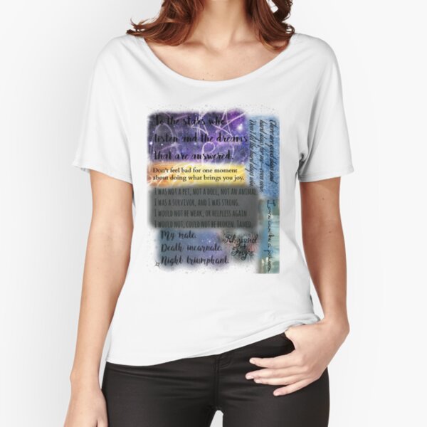 ACOTAR QUOTE COLLAGE Relaxed Fit T-Shirt