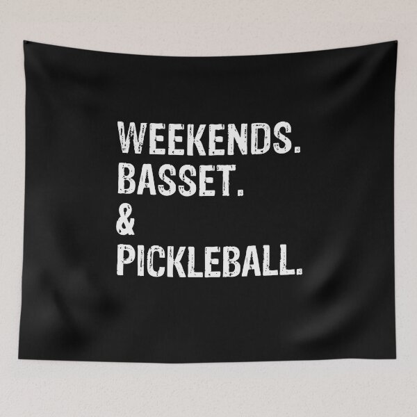 Item preview, Weekends Basset and Pickleball Funny Dog Gift  designed and sold by Guarddogdrive.