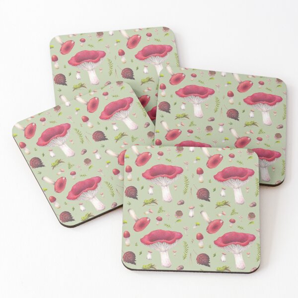 Item preview, Red Russula Mushrooms designed and sold by Forest of Wonders.
