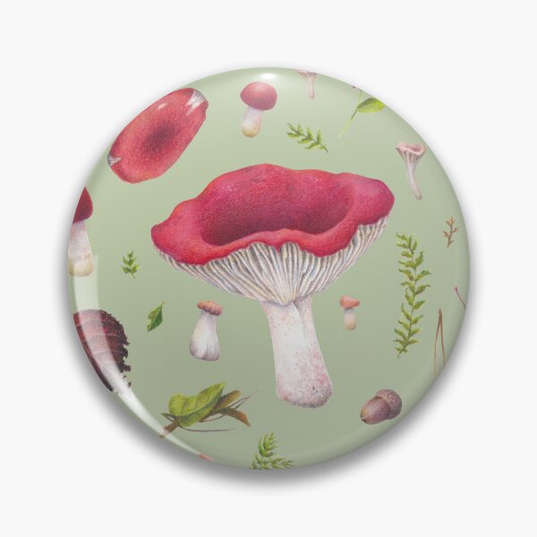 Item preview, Red Russula Mushrooms designed and sold by Forest of Wonders.