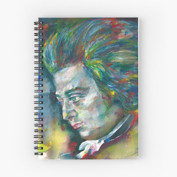 Item preview, WOLFGANG AMADEUS MOZART watercolor portrait.3 designed and sold by lautir.
