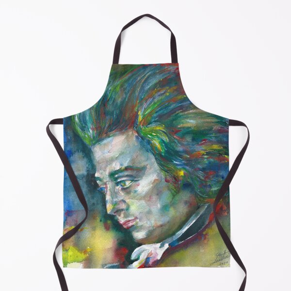 Item preview, WOLFGANG AMADEUS MOZART watercolor portrait.3 designed and sold by lautir.