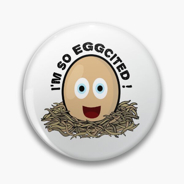 Item preview, I'm so eggcited, funny excited egg pun designed and sold by EnzoVectorism.