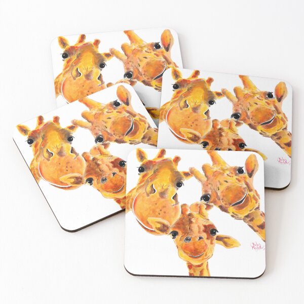 Item preview, GiRaFFe Zoo ANiMaL PRiNTS ' THe GiRaFFe FaMiLY ' GiRaFFe GiFTS BY SHiRLeY MaCARTHuR designed and sold by Shirley MacArthur Art.