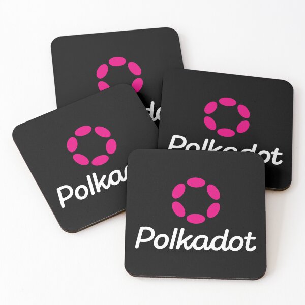 Item preview, Polkadot DOT Crypto Altcoin - Clean Vertical Pink Logo with White Text Logo designed and sold by CryptoMoods.