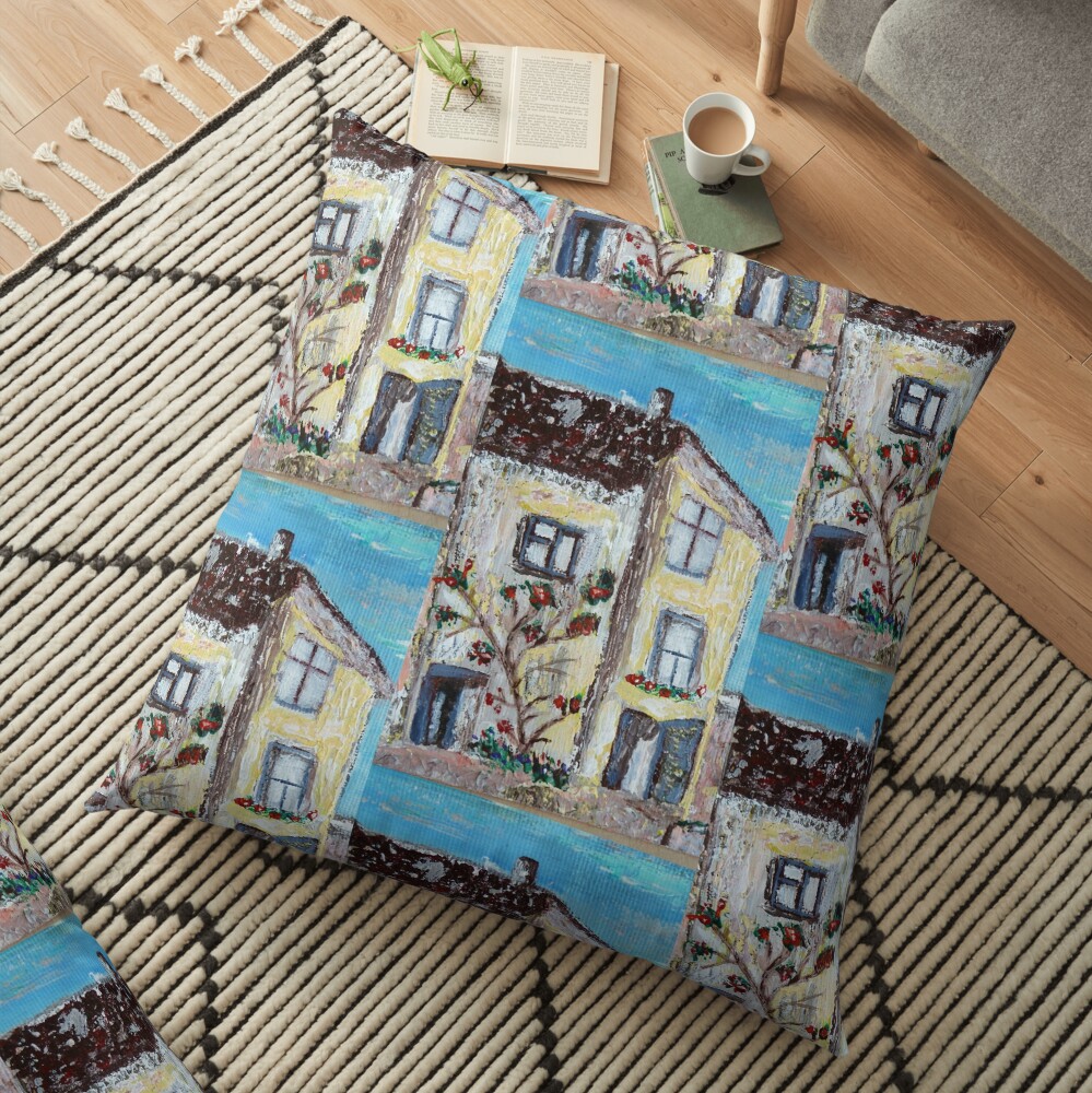 Cornwall house pattern Floor Pillow