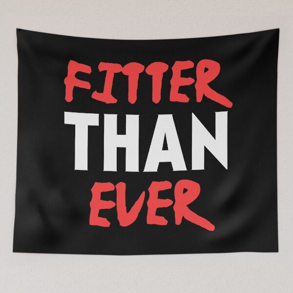 Item preview, Fitter than ever, fitness motivational quote designed and sold by EnzoVectorism.