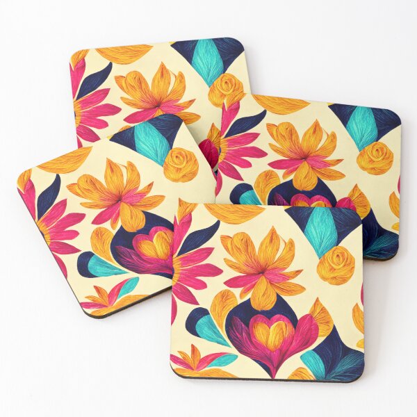 Item preview, Floral Colorful Vibrant Wallpaper designed and sold by thisisallahoax.