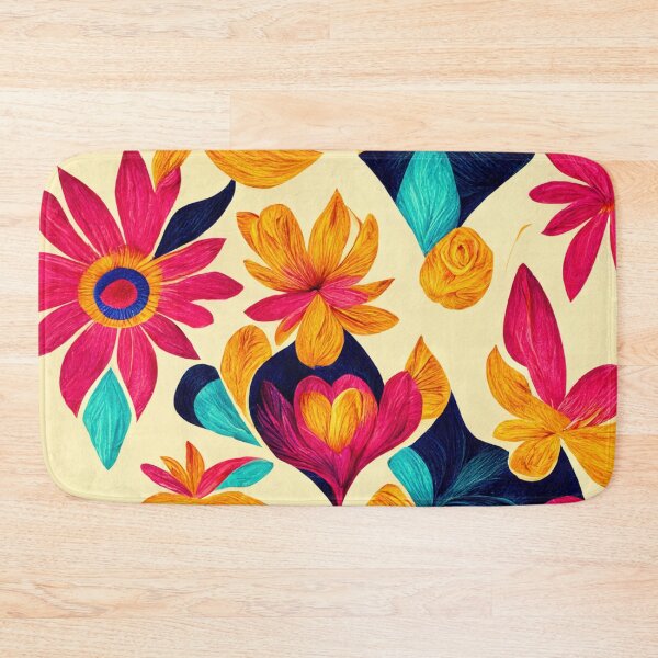 Item preview, Floral Colorful Vibrant Wallpaper designed and sold by thisisallahoax.