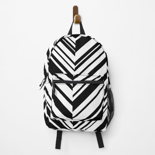 Item preview, Black and White Offset Zigzag Stripe Pattern designed and sold by All-Black-White.