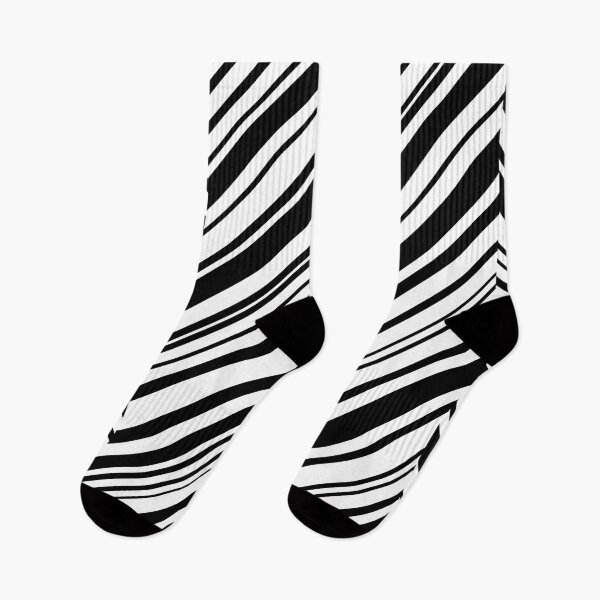 Item preview, Black and White Offset Zigzag Stripe Pattern designed and sold by All-Black-White.