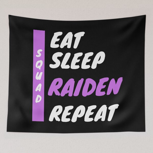 Item preview, Raiden, escuadrón de Raiden, equipo de Raiden, come, duerme, repite Raiden, impacto de genshin: para los amantes de Raiden designed and sold by MokonoKokoro.