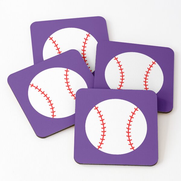Item preview, Baseball with Purple Background Design designed and sold by beccaveedesigns.