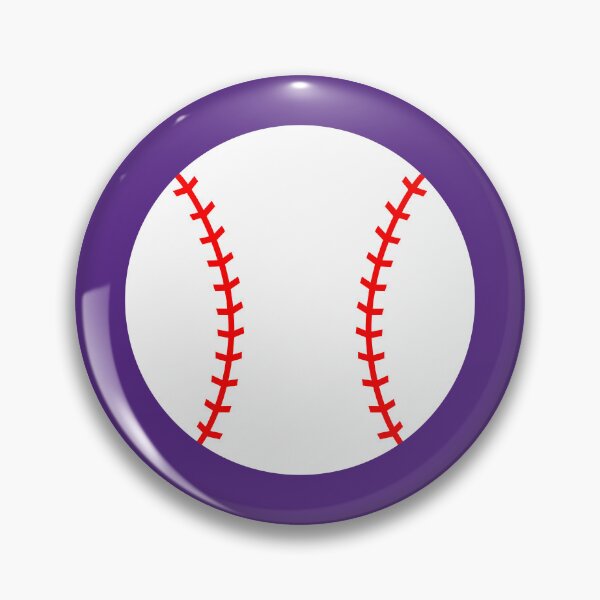 Item preview, Baseball with Purple Background Design designed and sold by beccaveedesigns.