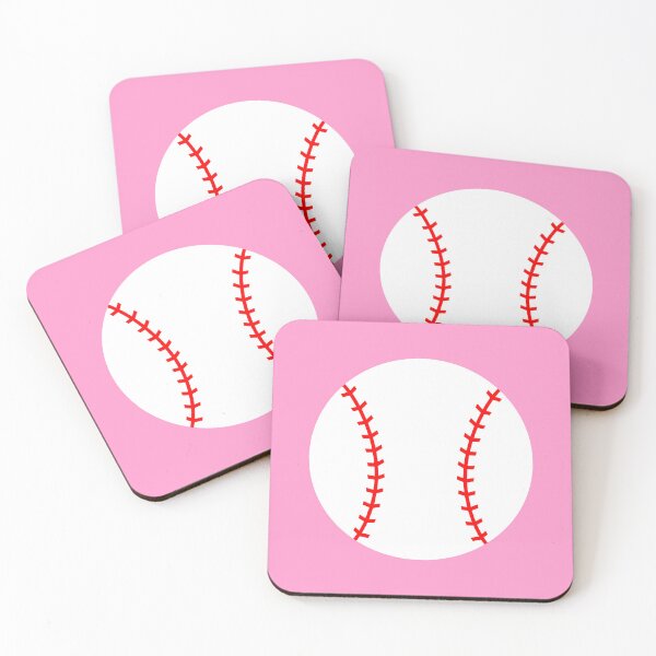 Item preview, Baseball with Pink Background Design designed and sold by beccaveedesigns.