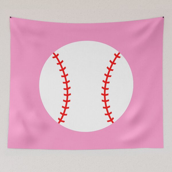 Item preview, Baseball with Pink Background Design designed and sold by beccaveedesigns.