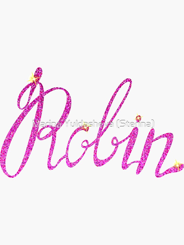 "Robin girl name" Sticker for Sale by Marishkayu Redbubble