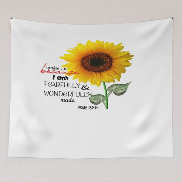 Item preview, I praise you because I am fearfully & wonderfully made Psalm 139:14 - Christian Quote  designed and sold by Dailywalker22.