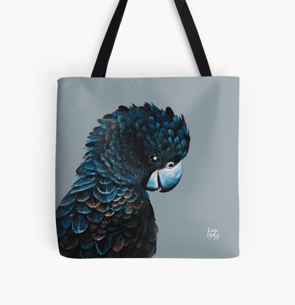 Black cockatoo All Over Print Tote Bag