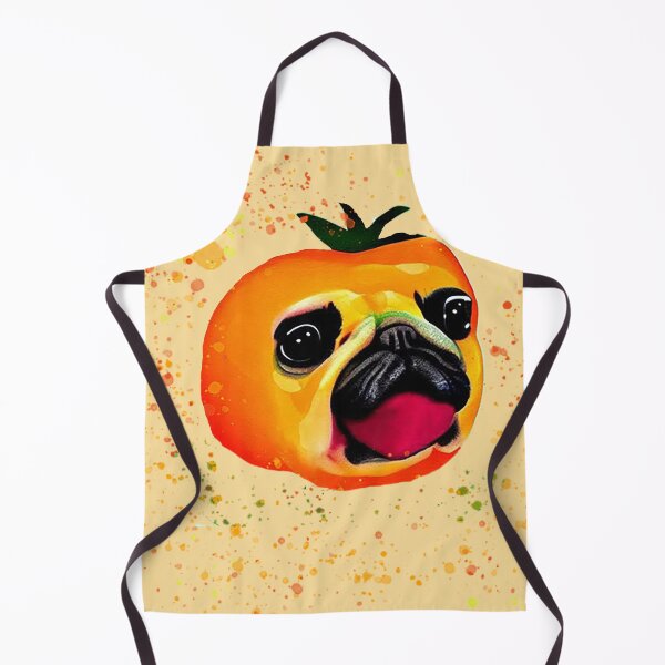 Item preview, Orange Tomato Pug Splatter designed and sold by DreamScheme.