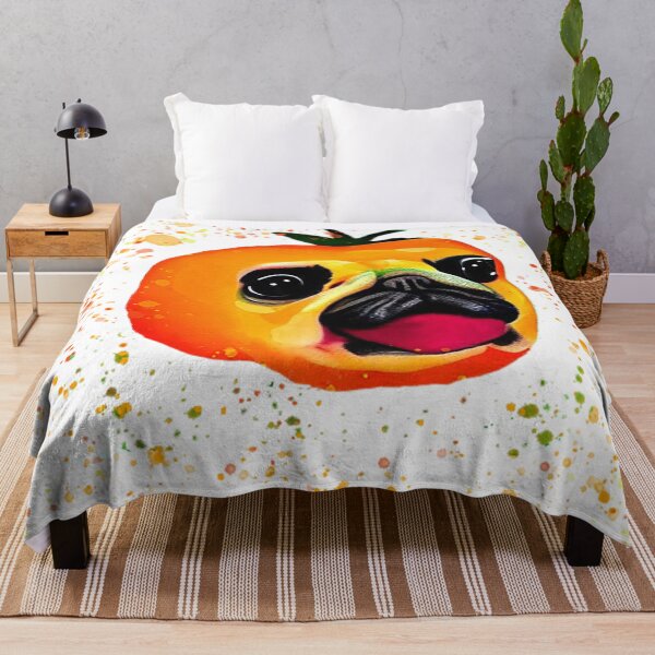 Item preview, Orange Tomato Pug Splatter designed and sold by DreamScheme.