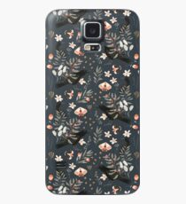 Schwarze Krähe und Schmetterlinge Hülle & Skin für Samsung Galaxy