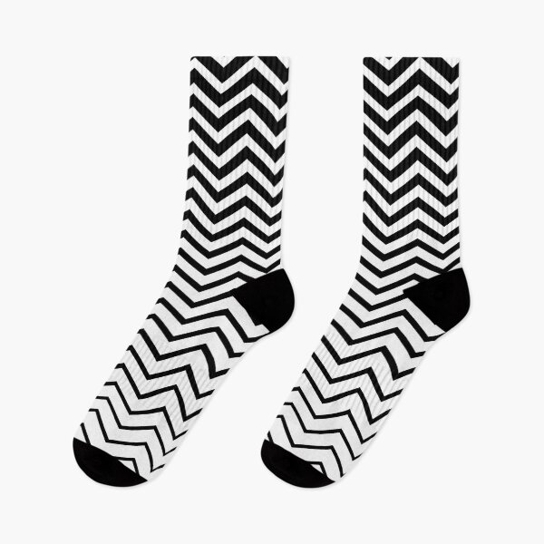 Item preview, Black and White Reducing Zigzag Wavy Line Pattern designed and sold by All-Black-White.