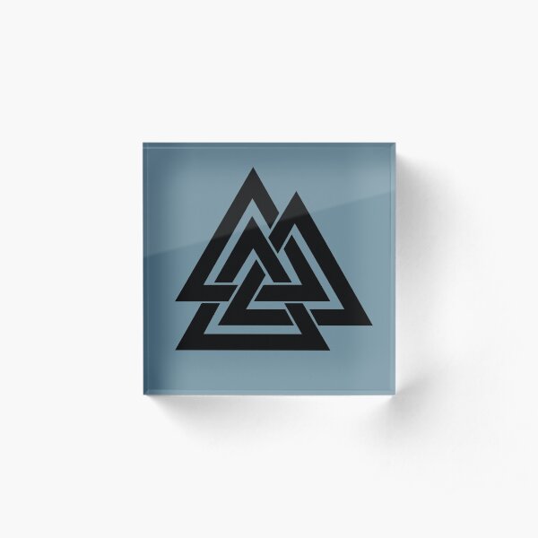 Valknut symbol Acrylic Block