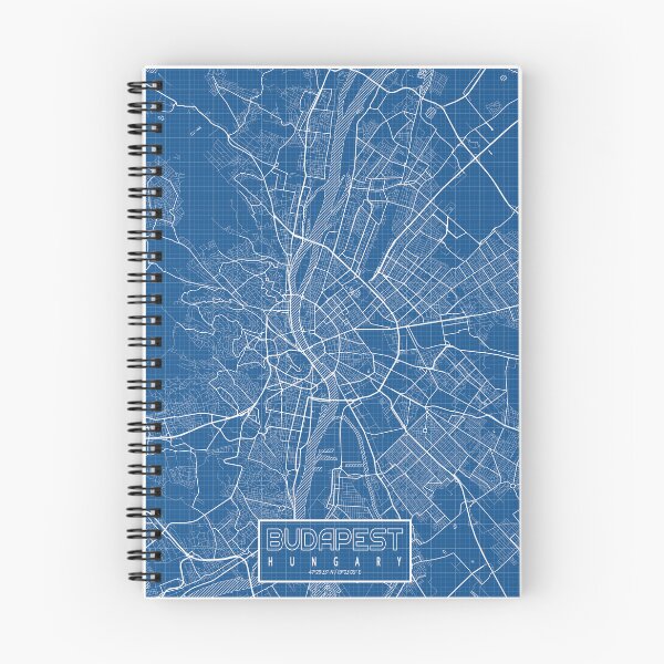 Item preview, Budapest City Map of Hungary - Blueprint designed and sold by deMAP.