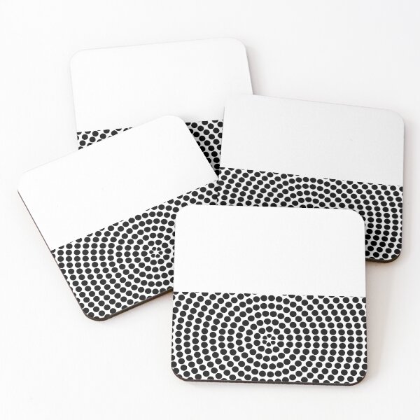 Item preview, Black and White Retro Circle Polka Dot Pattern On Solid Color designed and sold by All-Black-White.