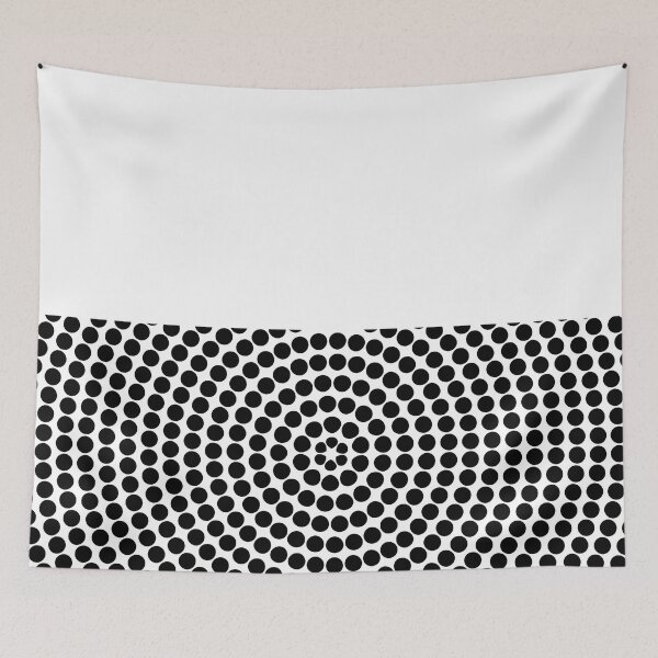 Item preview, Black and White Retro Circle Polka Dot Pattern On Solid Color designed and sold by All-Black-White.