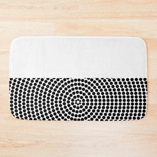 Item preview, Black and White Retro Circle Polka Dot Pattern On Solid Color designed and sold by All-Black-White.