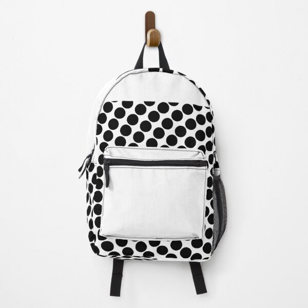 Item preview, Black and White Retro Circle Polka Dot Pattern On Solid Color designed and sold by All-Black-White.