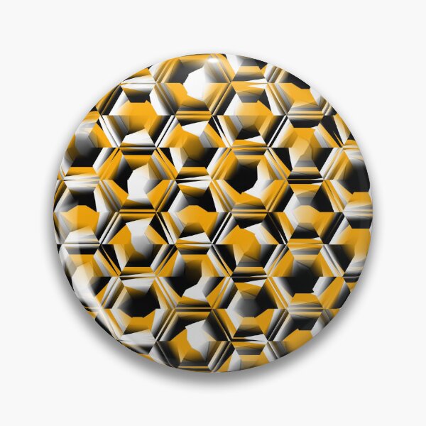 Item preview, complex yellow-gold black and white Escher type designs in hexadecimal designed and sold by mister-john.
