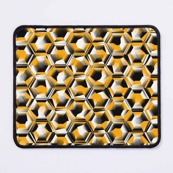 Item preview, complex yellow-gold black and white Escher type designs in hexadecimal designed and sold by mister-john.