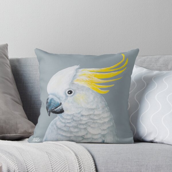 Sulphur-Crested cockatoo Throw Pillow