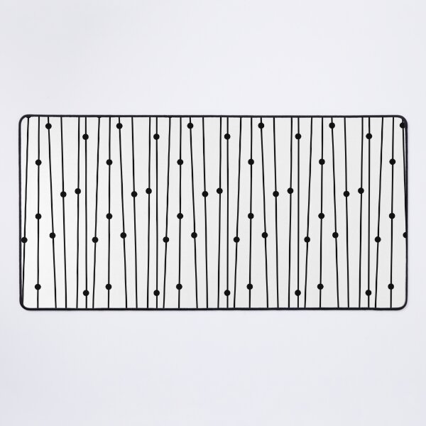 Item preview, Black and White Retro Vertical Stripe and Polka Dot Pattern designed and sold by All-Black-White.