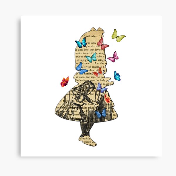 Alice In Wonderland - Vintage Wonderland Book Canvas Print