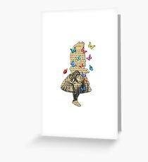 Alice In Wonderland - Vintage Wonderland Book Greeting Card