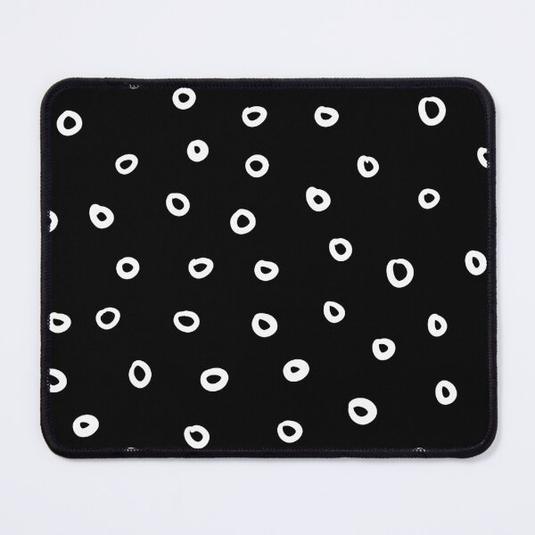 Item preview, Black and White Simple Hoop Circle Pattern designed and sold by All-Black-White.