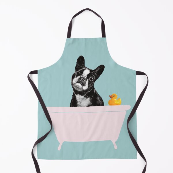 Item preview, Cute Bulldog in Bathtub Blue designed and sold by bignosework.