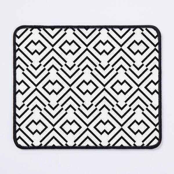 Item preview, Black and White Simple Modern Abstract Art Deco Shape Pattern designed and sold by All-Black-White.