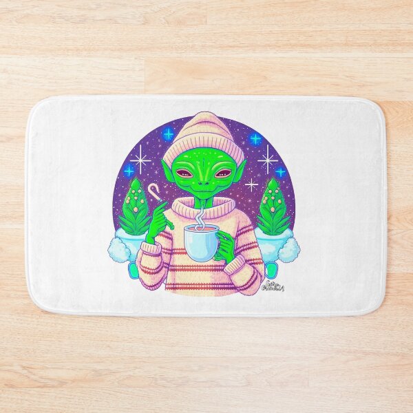 Item preview,  Christmas Funny Alien Drinking Coffee Wearing Sweater designed and sold by extraordinar-ia.