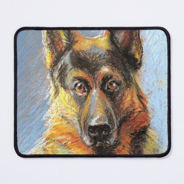 Item preview, Shepherd Dog oil pastel painting illustration designed and sold by AnnaRuz.
