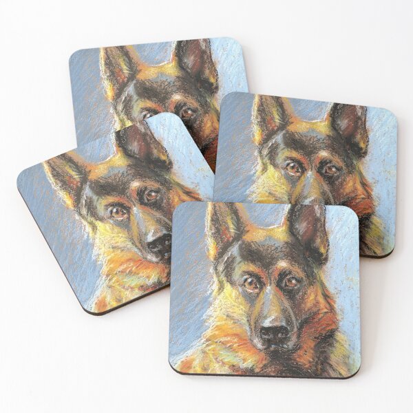Item preview, Shepherd Dog oil pastel painting illustration  designed and sold by AnnaRuz.