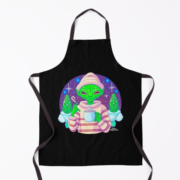 Item preview, Christmas Funny Alien Drinking Coffee Wearing Sweater designed and sold by extraordinar-ia.